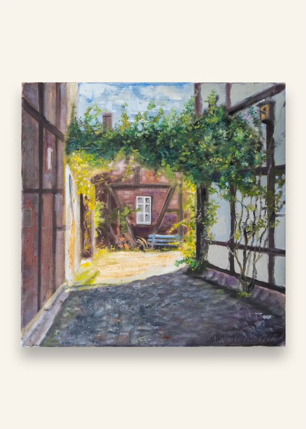 HINTERHOFPOESIE IM ABENDLICHT